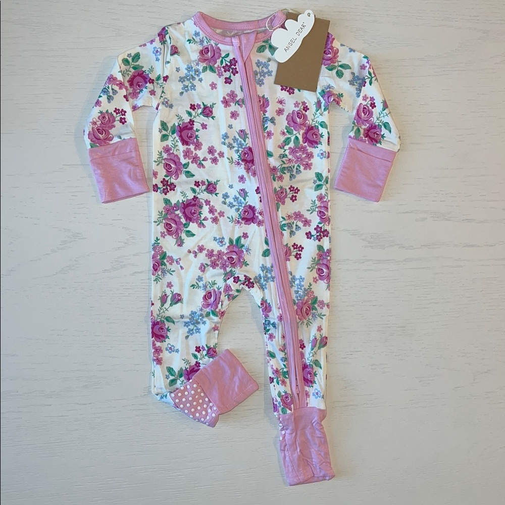 Angel Dear Convertible Romper Cute Little Roses 0-3 12-18 months